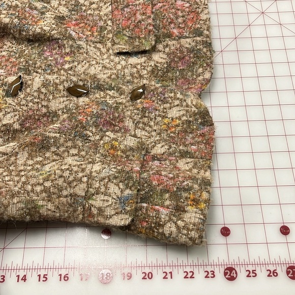 Z BY ZELDA Tapestry Floral Boucle Unique Buttons 2 Pocket Shirt Collar Blazer 8 - Picture 16 of 16
